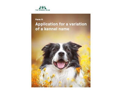Cover for form - historically protect a kennel name